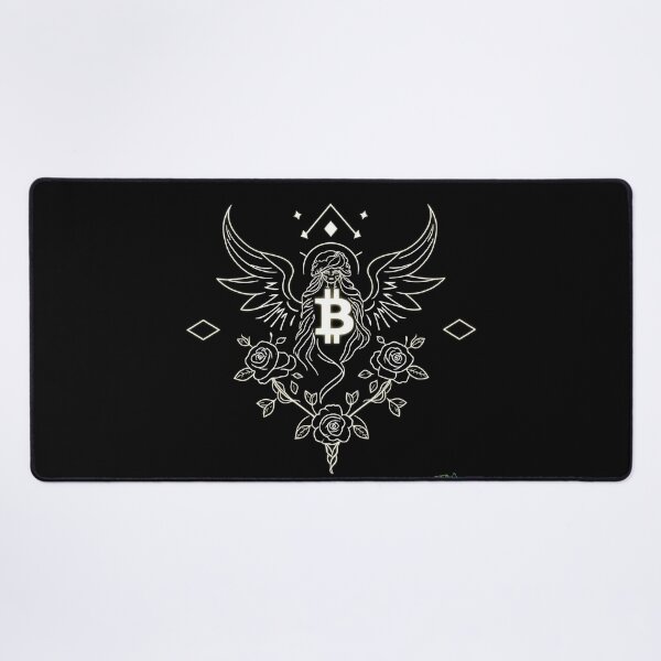 Item preview, Bitcoin Winged Symbol Geometry – Futuristic Crypto Commander Artwork designed and sold by Benito Del Ray.