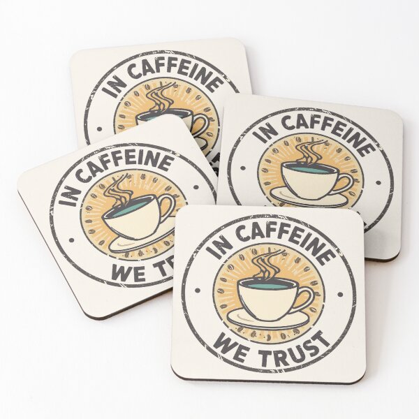 Item preview, In Caffeine We Trust – Vintage Coffee Lover Design designed and sold by Design Delinquent.