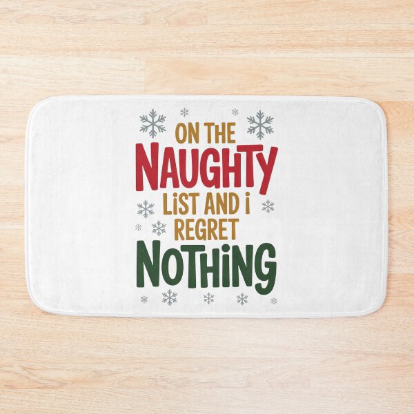 Item preview, Naughty List Regret Nothing Christmas designed and sold by PrintAtelier.