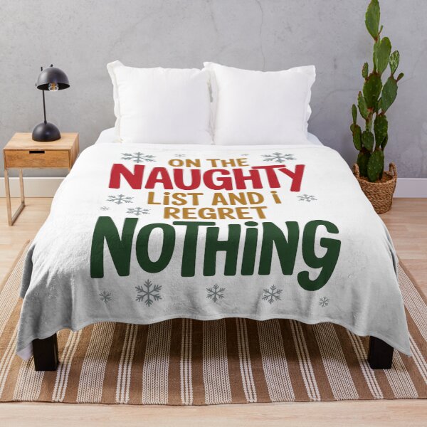 Item preview, Naughty List Regret Nothing Christmas designed and sold by PrintAtelier.