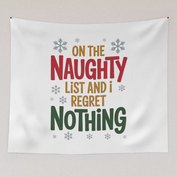 Item preview, Naughty List Regret Nothing Christmas designed and sold by PrintAtelier.