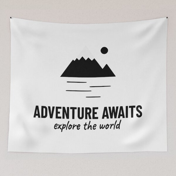 Item preview, Adventure Awaits T-Shirt - Minimalist Mountain Explore The World Graphic Tee designed and sold by Enga6.