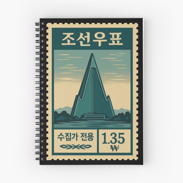 Item preview, Vintage North Korean Postage Stamp – Minimalist Retro Architectural Design designed and sold by Travellerz.