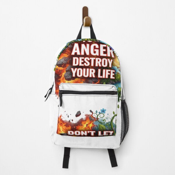 Item preview, Don't Let Anger Destroy Your Life – Motivational Fire & Water Art designed and sold by Dzblack.