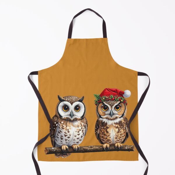 Item preview, Holiday Owls on a Branch with Santa-Cap designed and sold by christmas-xmas.