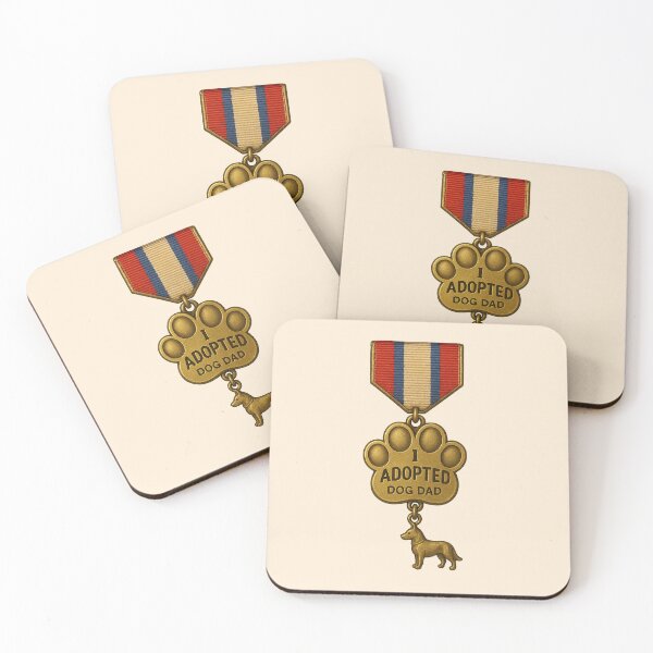 Item preview, I Adopted – Dog Dad Medal designed and sold by HelpHaha.