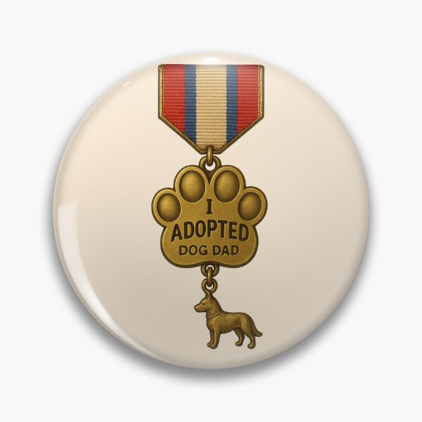 Item preview, I Adopted – Dog Dad Medal designed and sold by HelpHaha.