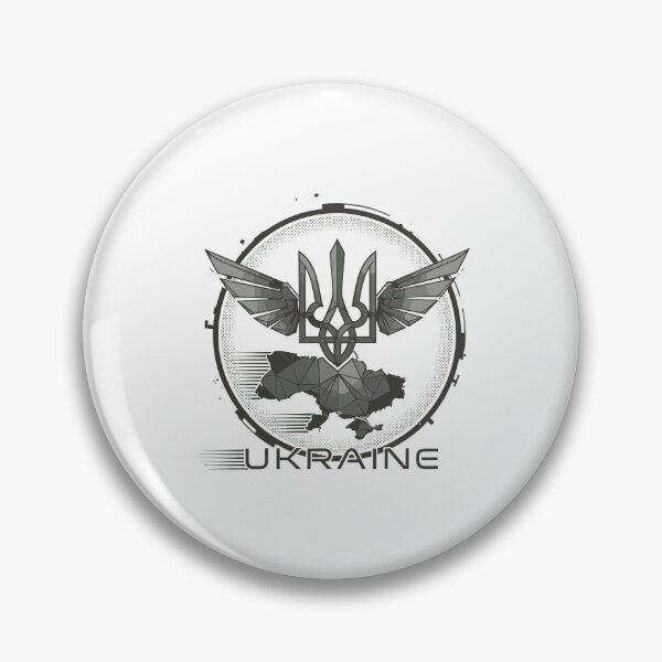 Item preview, Stylized Winged Ukrainian Trident and Map Emblem designed and sold by RGShirtWorks.