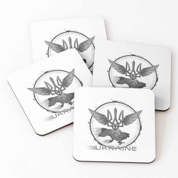 Item preview, Stylized Winged Ukrainian Trident and Map Emblem designed and sold by RGShirtWorks.
