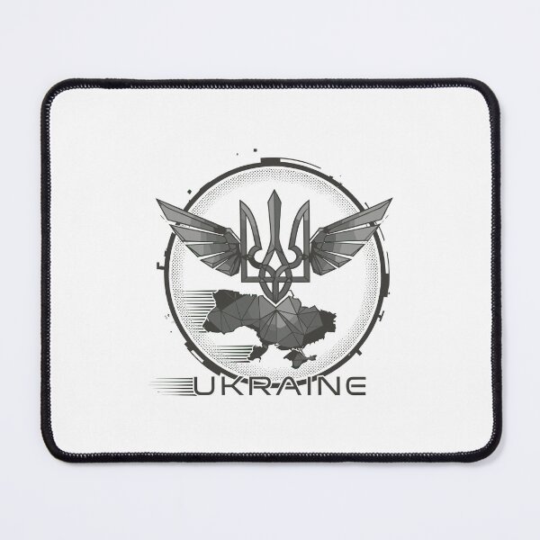 Item preview, Stylized Winged Ukrainian Trident and Map Emblem designed and sold by RGShirtWorks.