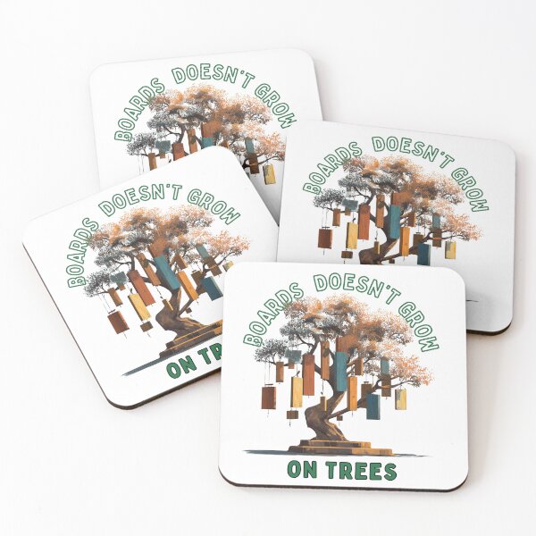 Item preview, Boards Don't Grow on Trees - Eco-Conscious graphic with Bonsai and Wood Motif designed and sold by ChefsSpicyFits.