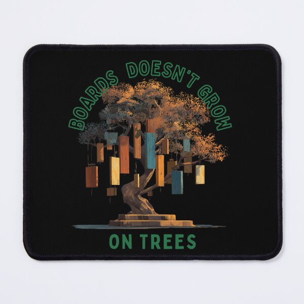 Item preview, Boards Don't Grow on Trees - Eco-Conscious graphic with Bonsai and Wood Motif designed and sold by ChefsSpicyFits.