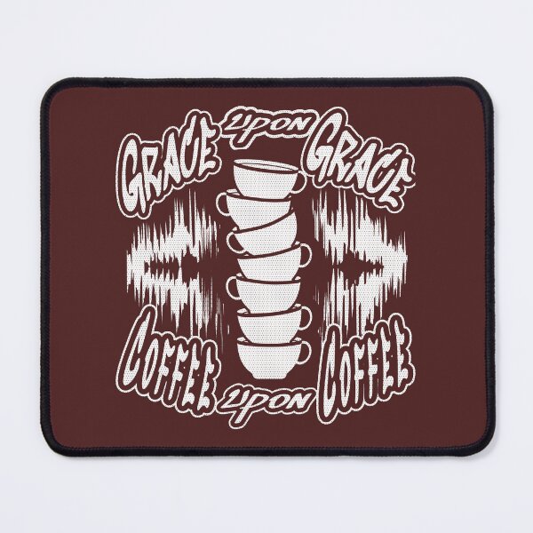 Item preview, Coffee upon Coffee - Modern Christian Abstract coffee cup Art – Grace Upon Grace Bible Verse John 1:16 | white designed and sold by ZechJohnRB.