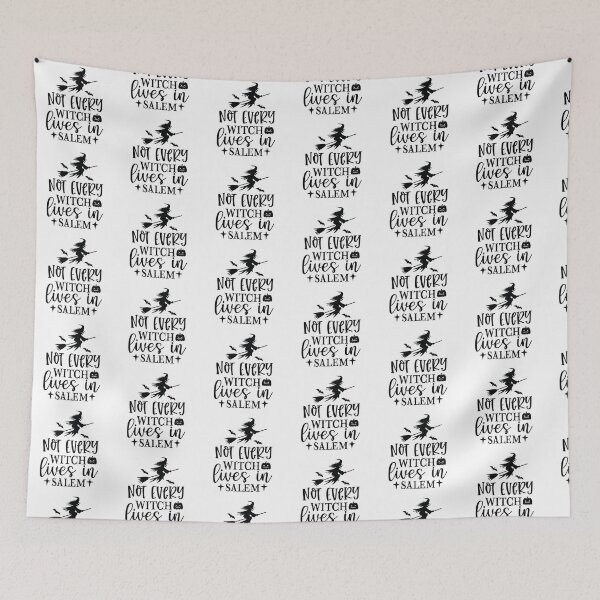 Item preview, Not Every Witch Lives in Salem - Funny Modern Witch Quote designed and sold by FuzionRaptor.