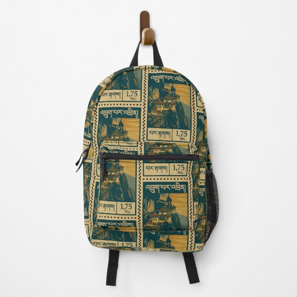 Item preview, Vintage Bhutan Postage Stamp – Tiger’s Nest Monastery Retro Travel Design designed and sold by Travellerz.