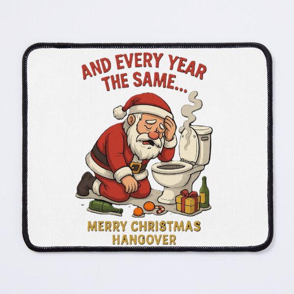 Item preview, And Every Year the Same – Funny Santa Hangover Christmas Art designed and sold by OxiSkor.
