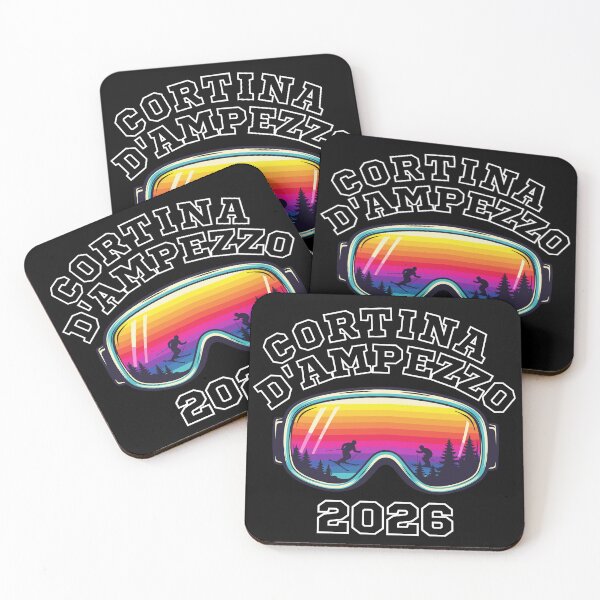 Item preview, Retro Sunset Cortina D'Ampezzo Italy Ski Glasses 2026 designed and sold by legendaryskins.