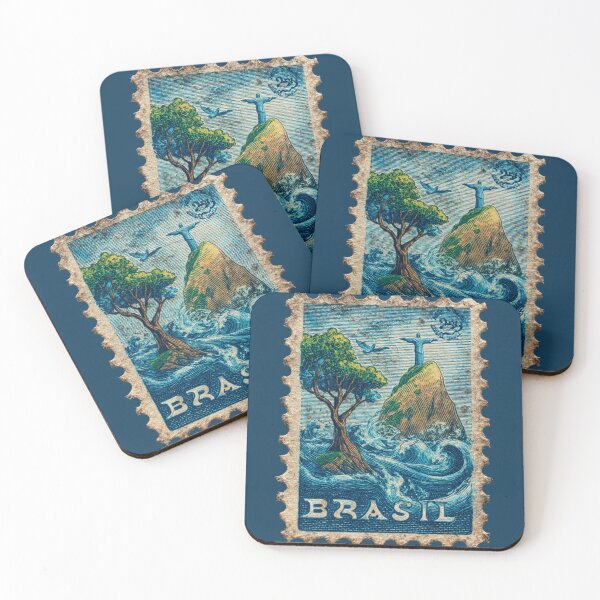 Item preview, Brasil Postal Stamp  designed and sold by Sketch-Shack.