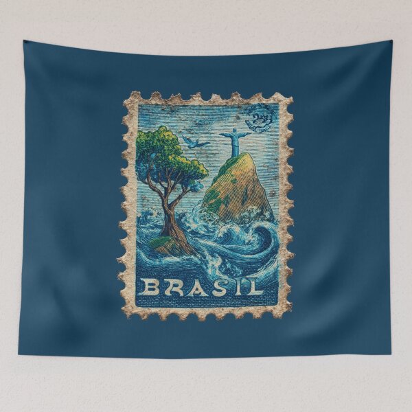 Item preview, Brasil Postal Stamp  designed and sold by Sketch-Shack.