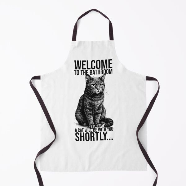 Item preview, Welcome to the bathroom, a cat will be with you shortly designed and sold by xndrlab.
