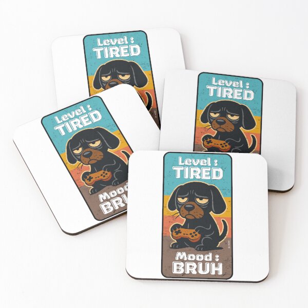 Item preview, Level Tired Mood Bruh Funny Dachshund Gamer Dog designed and sold by TAKATAKATOUM.