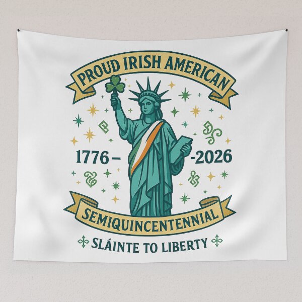Item preview, Proud Irish American Statue of Liberty | 1776–2026 Semiquincentennial designed and sold by CELTIC-DESIGNS.