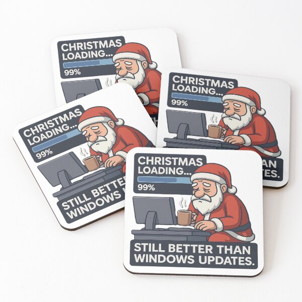 Item preview, Christmas Loading… Please Wait – Funny Santa Computer Meme designed and sold by OxiSkor.