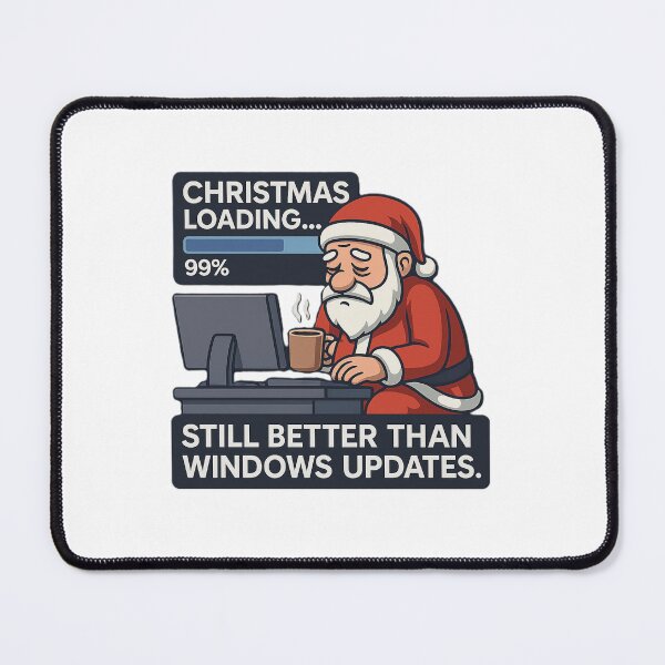 Item preview, Christmas Loading… Please Wait – Funny Santa Computer Meme designed and sold by OxiSkor.