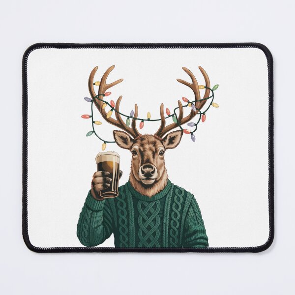 Item preview, Christmas Reindeer in Irish Aran Sweater designed and sold by CELTIC-DESIGNS.