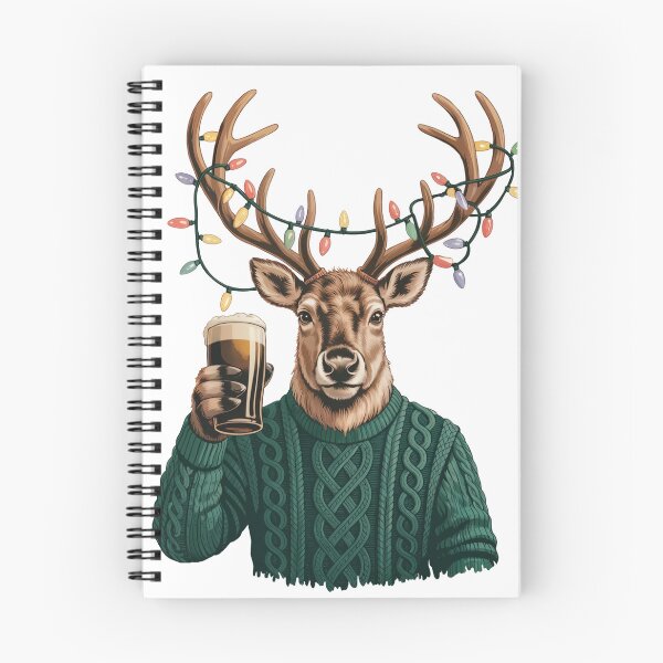 Item preview, Christmas Reindeer in Irish Aran Sweater designed and sold by CELTIC-DESIGNS.