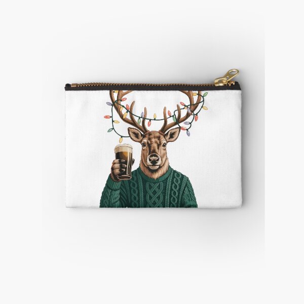 Item preview, Christmas Reindeer in Irish Aran Sweater designed and sold by CELTIC-DESIGNS.