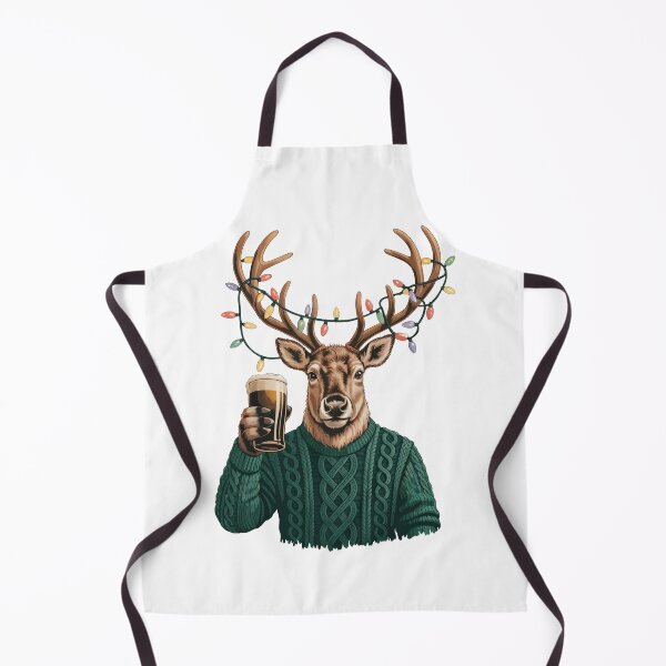 Item preview, Christmas Reindeer in Irish Aran Sweater designed and sold by CELTIC-DESIGNS.