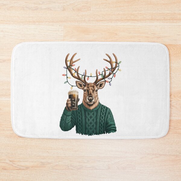 Item preview, Christmas Reindeer in Irish Aran Sweater designed and sold by CELTIC-DESIGNS.
