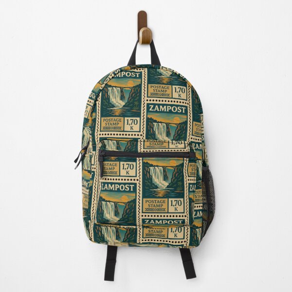 Item preview, Vintage Zambia Postage Stamp – Victoria Falls Retro Travel Design designed and sold by Travellerz.
