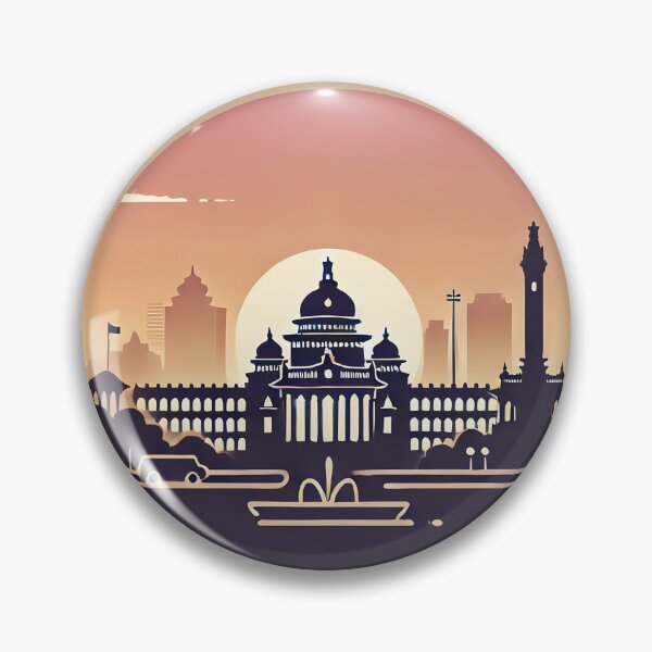 Item preview, Bangalore Skyline Minimalist Art Print designed and sold by Kanyaaa.