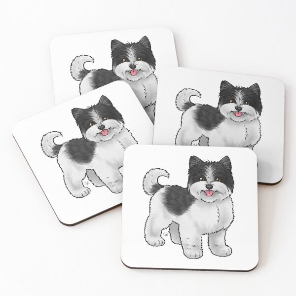 Item preview, Dog - Biewer Terrier - Puppy Cut Black and White designed and sold by Jennifer Stolzer.