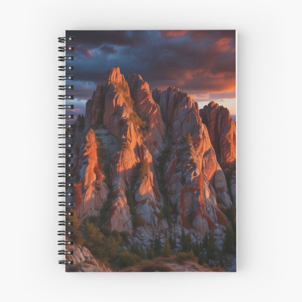 Item preview, Sunset over Rugged Mountain Peaks designed and sold by Help De Helpers.