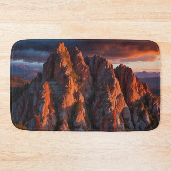 Item preview, Sunset over Rugged Mountain Peaks designed and sold by Help De Helpers.