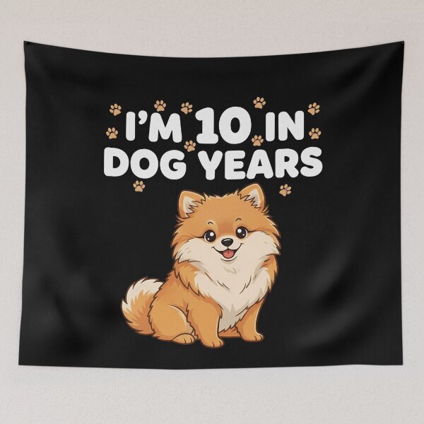 Item preview, Pomeranian 10 in Dog Years 70th Birthday designed and sold by k3rstman1.