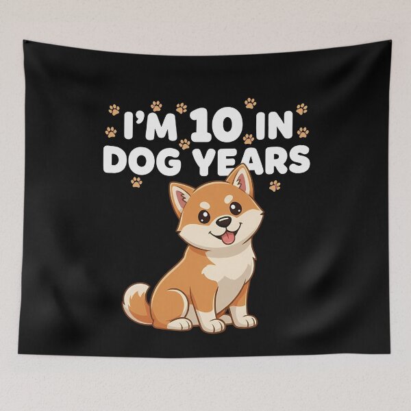 Item preview, 10 In Dog Years 70th Birthday Shiba Inu designed and sold by k3rstman1.