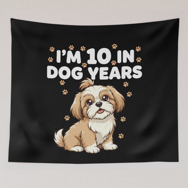 Item preview, 10 In Dog Years 70th Birthday Shih Tzu designed and sold by k3rstman1.