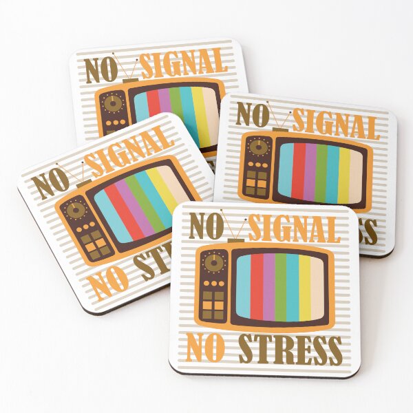 Item preview, Vintage Television No Signal No Stress Funny Retro Quote designed and sold by ilyanadesign.