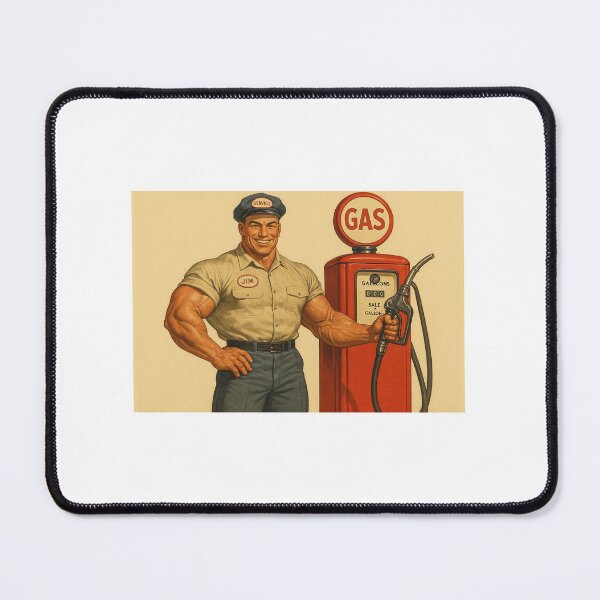 Artikelvorschau, Oldtimer-Tankstellenmitarbeiter entworfen und verkauft von BodybuildersInc.