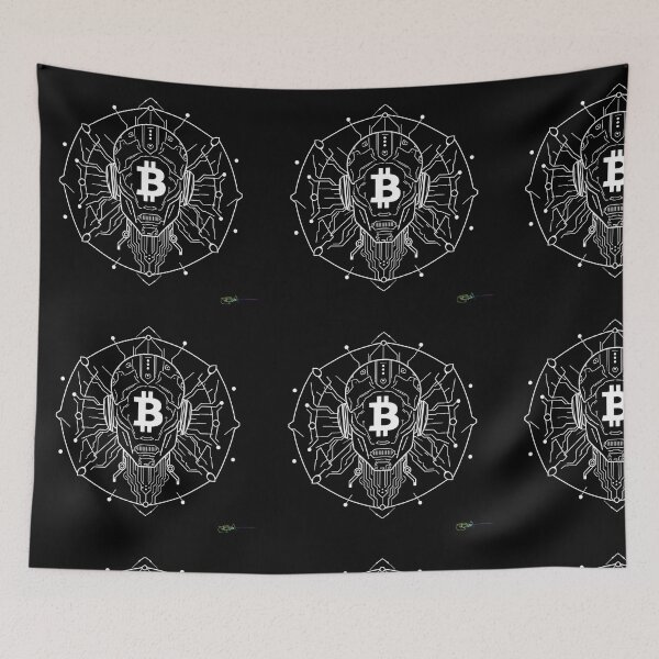 Item preview, Bitcoin Matrix Geometry – Futuristic Crypto Commander Artwork designed and sold by Benito Del Ray.