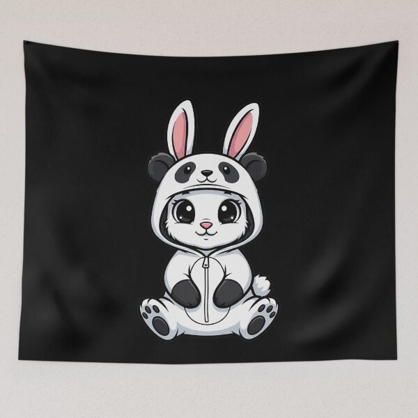 Item preview, Cute Panda Bunny Ears Kawaii Animal designed and sold by k3rstman1.