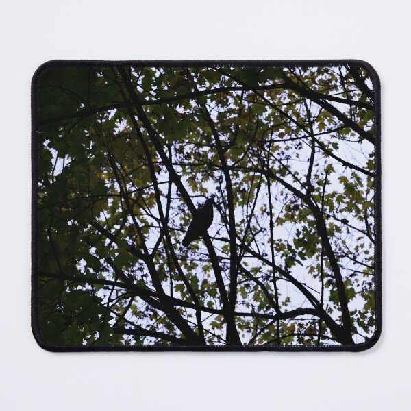 Item preview, Crow in the autumn forest – nature photography in silhouette designed and sold by rolfzogg.