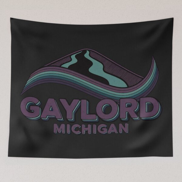Item preview, Gaylord, Michigan Retro Mountain designed and sold by TheOldMittenIllustrated.