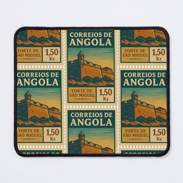 Item preview, Vintage Angola Postage Stamp – São Miguel Fortress Retro Travel Design designed and sold by Travellerz.