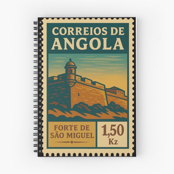 Item preview, Vintage Angola Postage Stamp – São Miguel Fortress Retro Travel Design designed and sold by Travellerz.