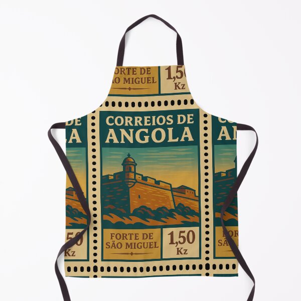 Item preview, Vintage Angola Postage Stamp – São Miguel Fortress Retro Travel Design designed and sold by Travellerz.